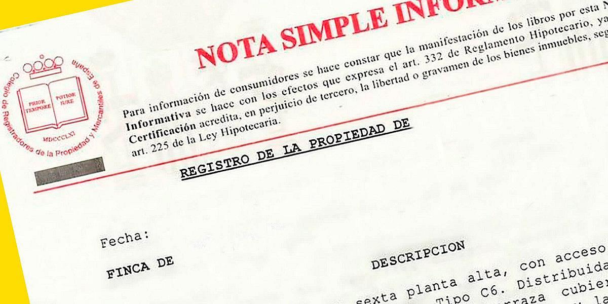 Nota Simple en España